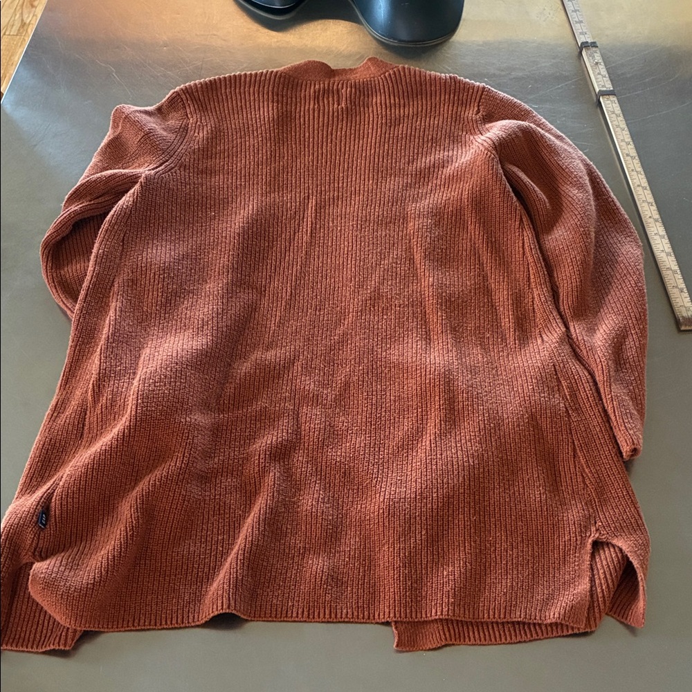 GAP Warm Brown Knit Sweater Gap Women's M Long Sleeve Waist Coat Classic Style - Picture 4 of 16